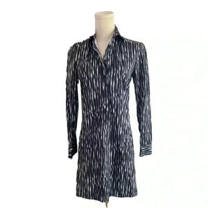 Michael Kors Made In Italy Women's Size 0 Dress Button Front Long Sleeve Pockets